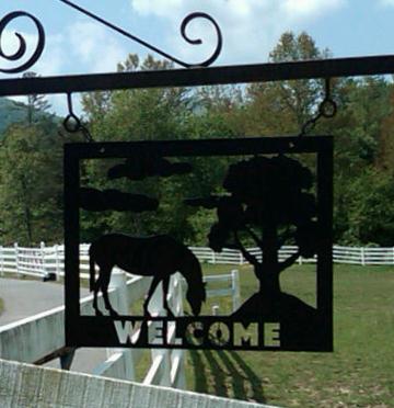 Horse Welcome Sign - Click Image to Close